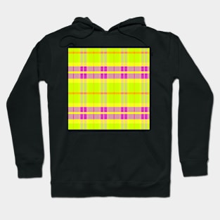 Neon Aesthetic Ossian 1 Hand Drawn Textured Plaid Pattern Hoodie